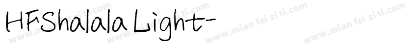 HFShalala Light字体转换